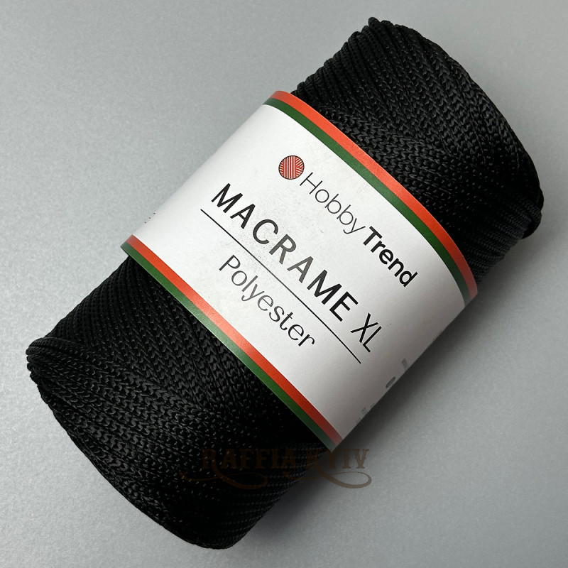 Black 3 mm polypropylene cord Hobby Trend