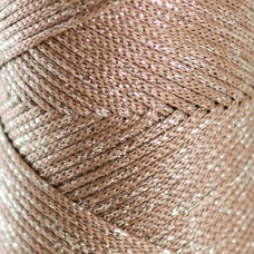 Латте с люрексом 2 мм полипропиленовый шнур Hobby Trend