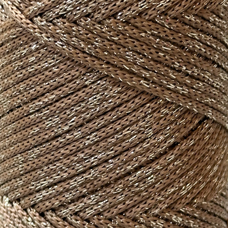 Mahogany with lurex 2 mm polypropylene cord Hobby Trend