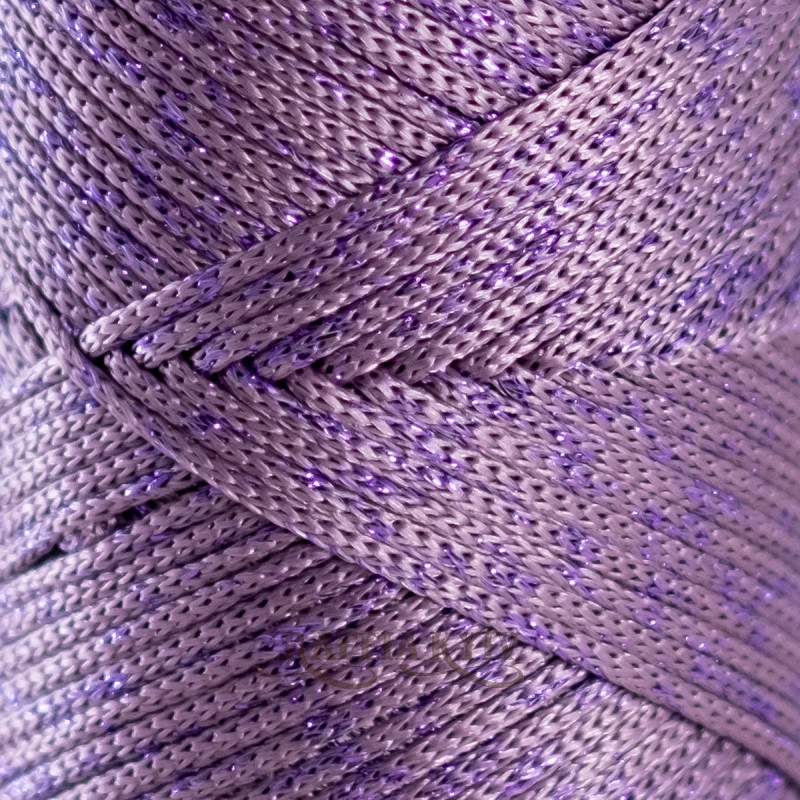 Pastel violet with lurex 2 mm polypropylene cord Hobby Trend