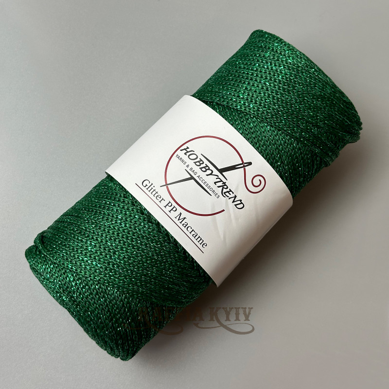 Dark green with lurex 2 mm polypropylene cord Hobby Trend