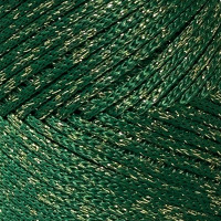 Темно-зеленый с люрексом 2 мм полипропиленовый шнур Hobby Trend