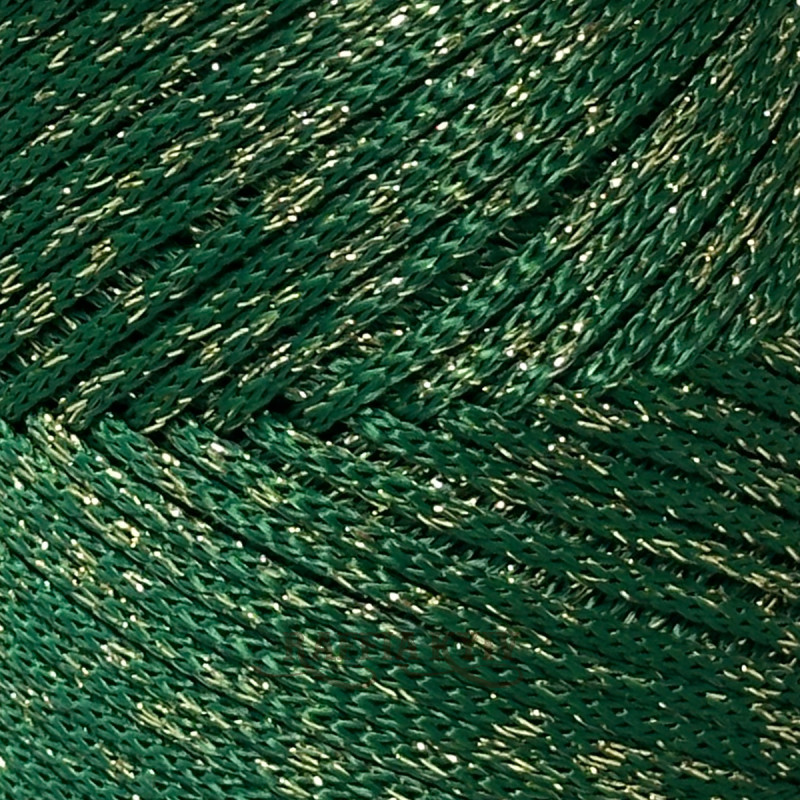Темно-зеленый с люрексом 2 мм полипропиленовый шнур Hobby Trend