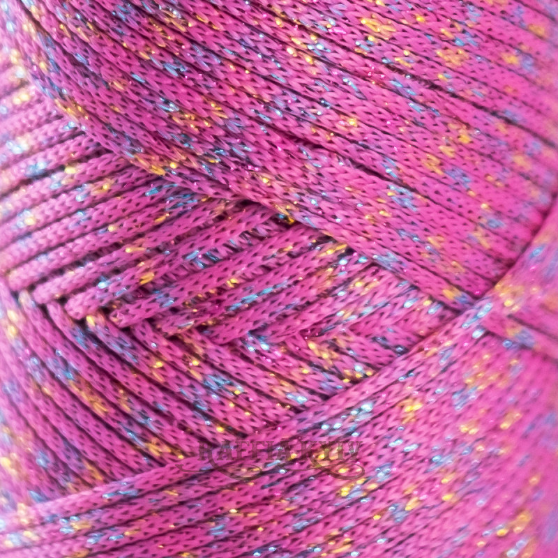 Magenta with multi-lurex 2 mm polypropylene cord Hobby Trend