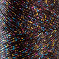 Dark brown with multi-lurex 2 mm polypropylene cord Hobby Trend