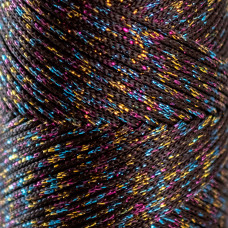 Dark brown with multi-lurex 2 mm polypropylene cord Hobby Trend