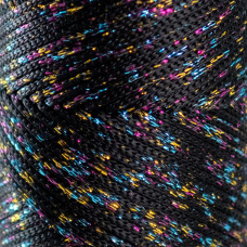 Black with multi-lurex 2 mm polypropylene cord Hobby Trend