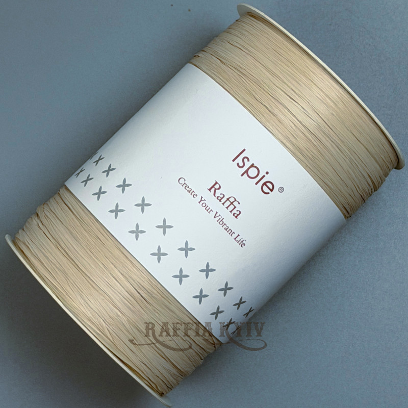 Viscose matte raffia Ispie® — White oak, 250 m