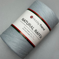 Grey paper ribbon raffia, 250 m