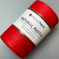 Red paper ribbon raffia, 250 m