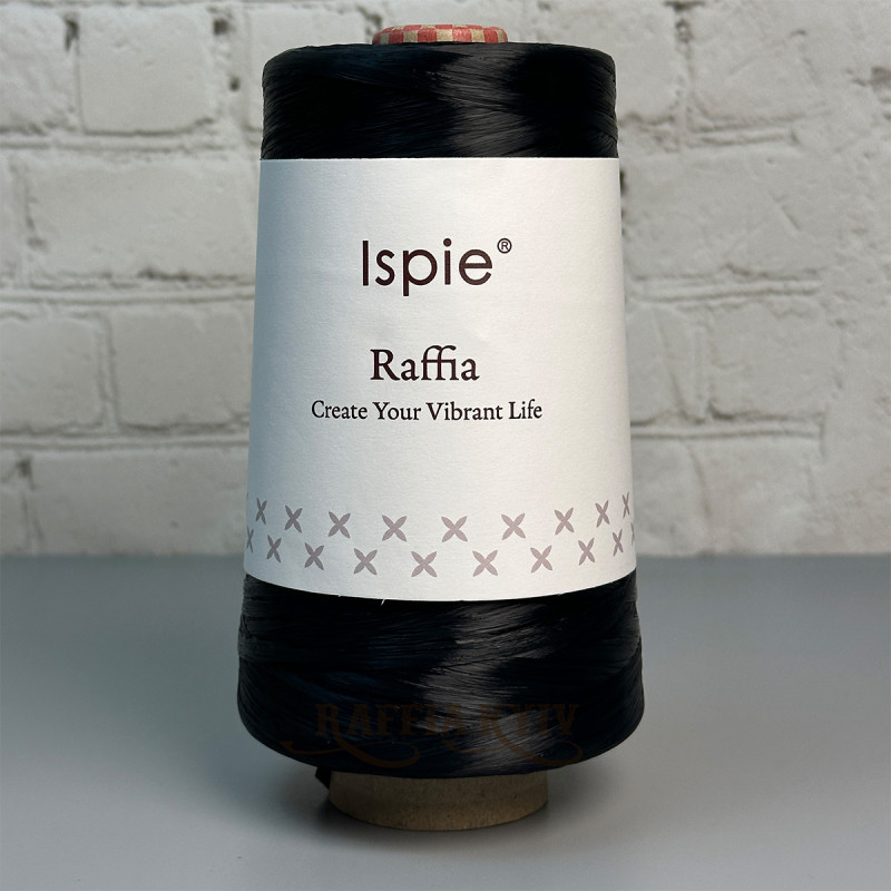 Viscose matte raffia Ispie®, color — Black, 625m