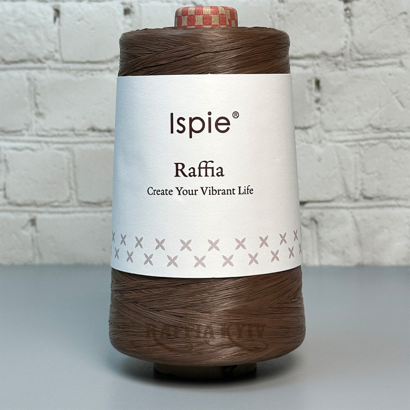 Віскозна матова рафія Ispie®, колір — Chocolate, 625 м