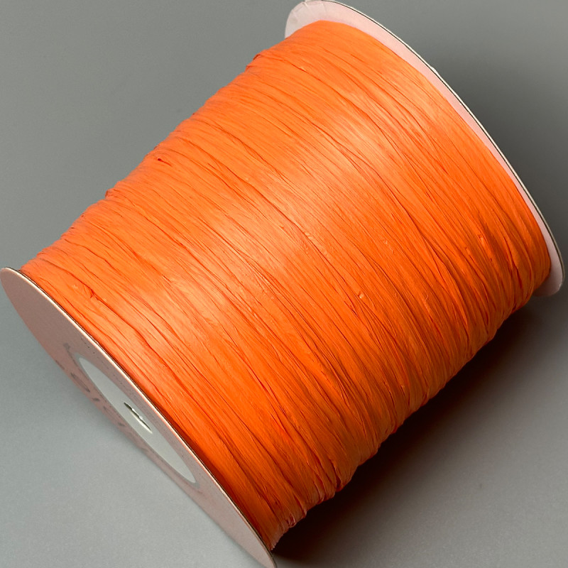 Вискозная матовая рафия Ispie®, цвет – orange, 250 м