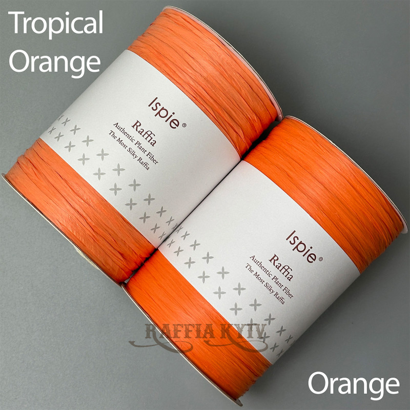 Віскозна матова рафія Ispie® — Orange, 250 м