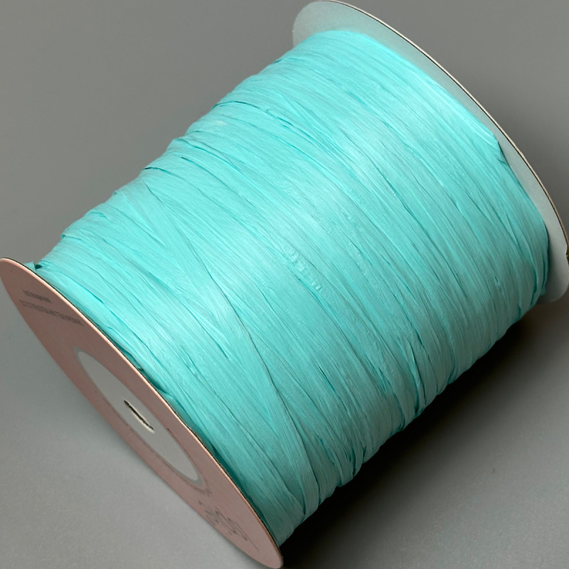 Віскозна матова рафія Ispie®, колір – Tiffany blue, 250 м