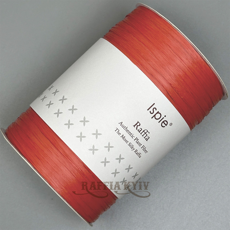 Віскозна матова рафія Ispie®, колір — Tomato, 250 м