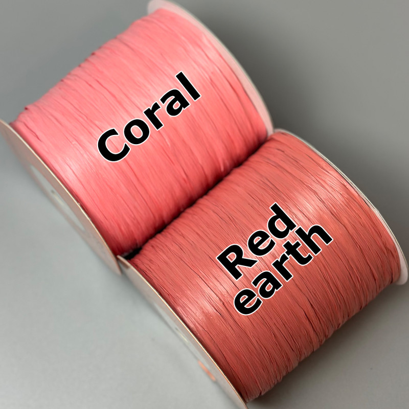 Віскозна матова рафія Ispie®, колір – coral, 250 м