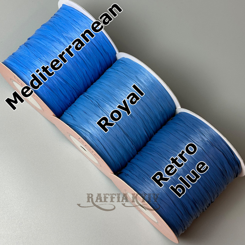 Retro blue рафия Ispie, 250 м