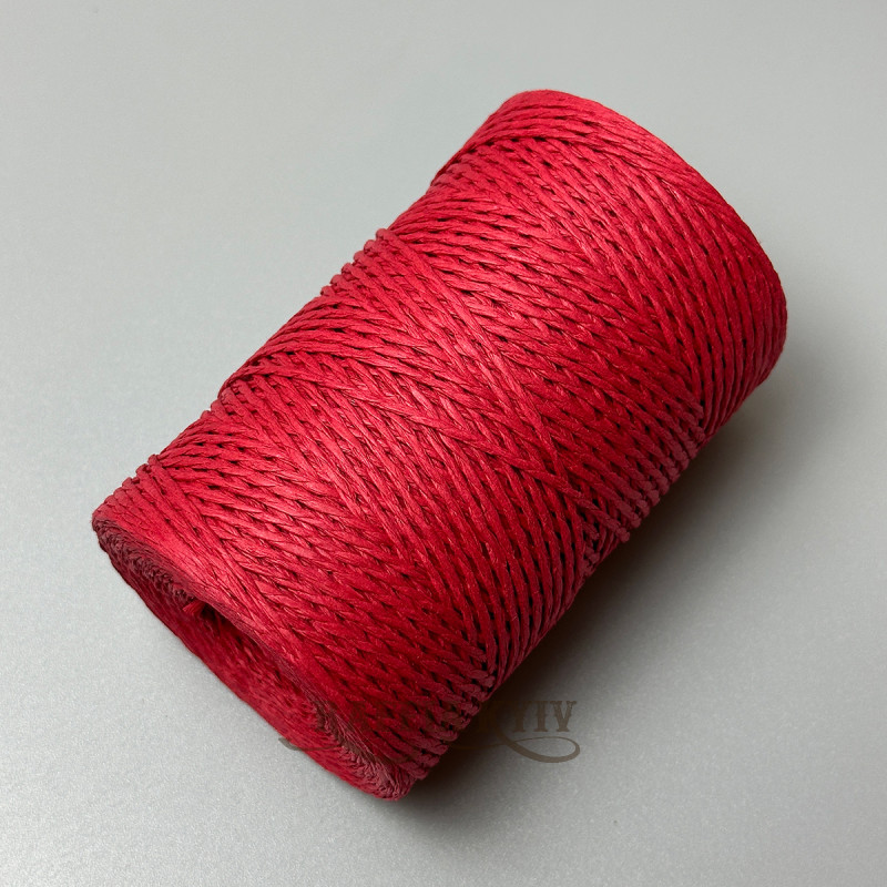 Red twisted raffia, 100 g