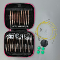 Набор кругових спиць для в'язання, рожевий