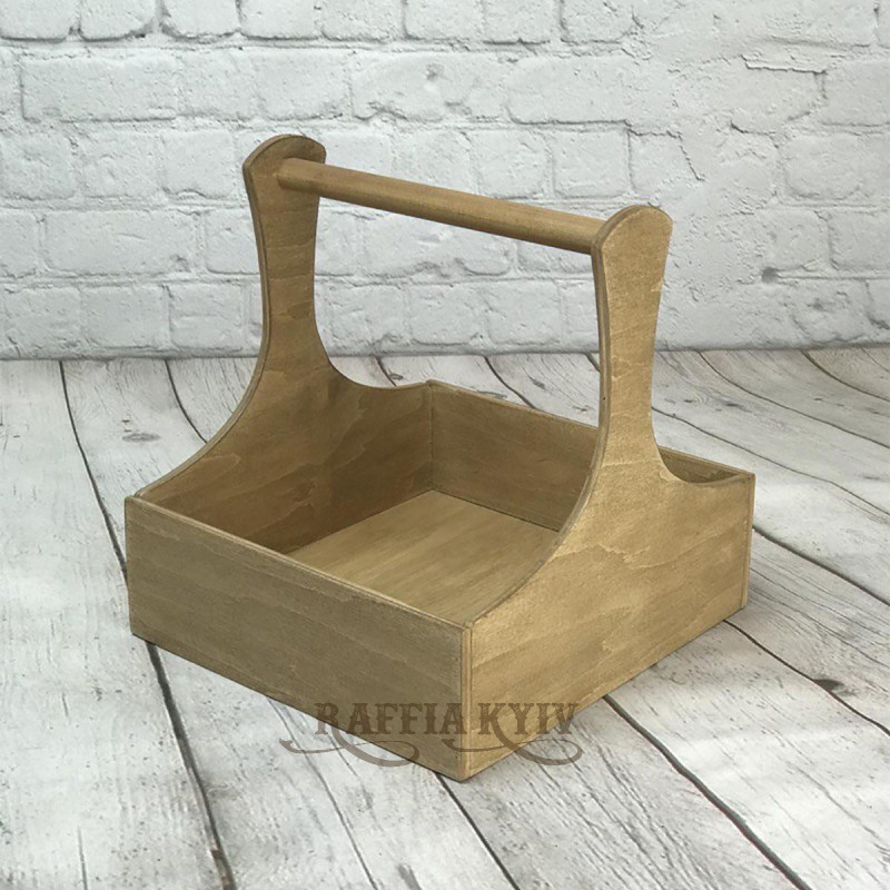 Wooden organizer basket