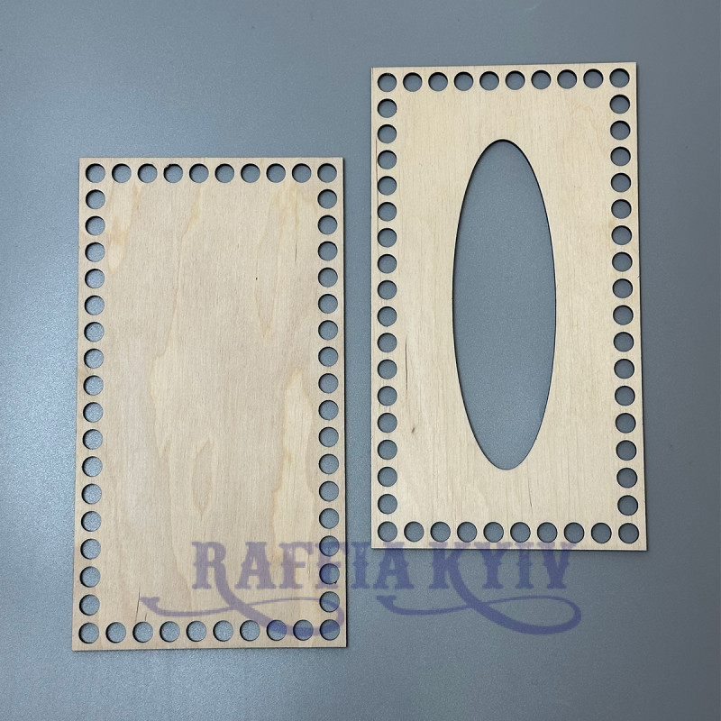 Set of plywood blanks for napkin holder, 22×12 cm