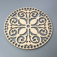 Ажурне кругле фанерне денце, ø 20 см, модель 103