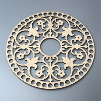 Openwork round plywood bottom, ø 20 cm, model 111