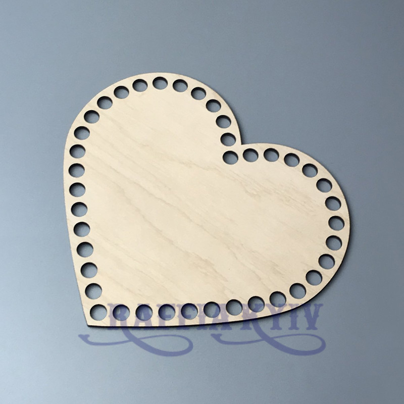 Сердечко фанерное донышко, 15,5×17,5 см