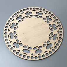Openwork round plywood bottom, ø 20 cm, model 1118