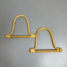 Rattan bag handles, 16×13 cm, broken edge of the braid