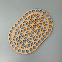 Ажурное овальное фанерное донышко, 15×10 см, модель 222