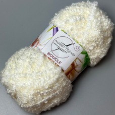 White Hobby Trend Boucle yarn, 100 g
