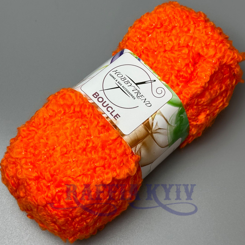 Orange Hobby Trend Boucle yarn, 100 g