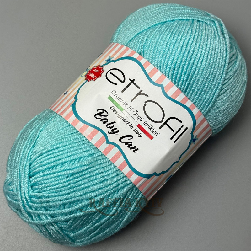 Etrofil Baby Can Yarn for Knitting & Crochet — Color Blue