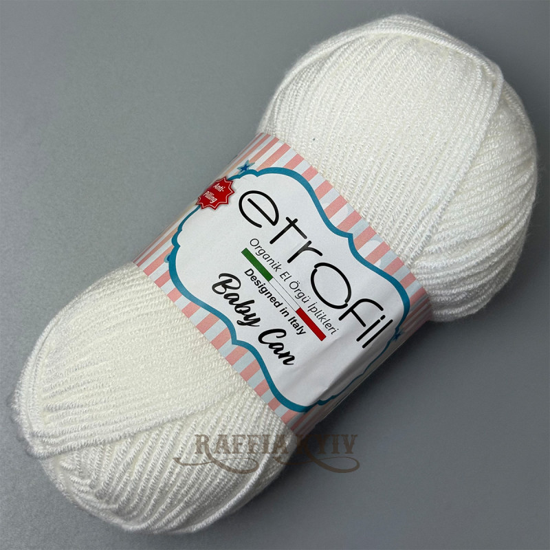 Пряжа для вязания Etrofil Baby Can, цвет белый