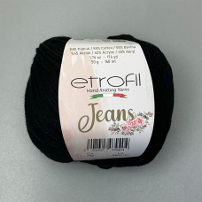 Пряжа Etrofil Jeans — цвет черный