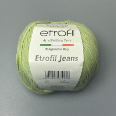 Пряжа Etrofil Jeans — колір зелений чай