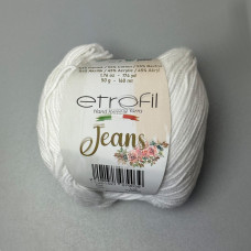 Пряжа Etrofil Jeans — цвет белый