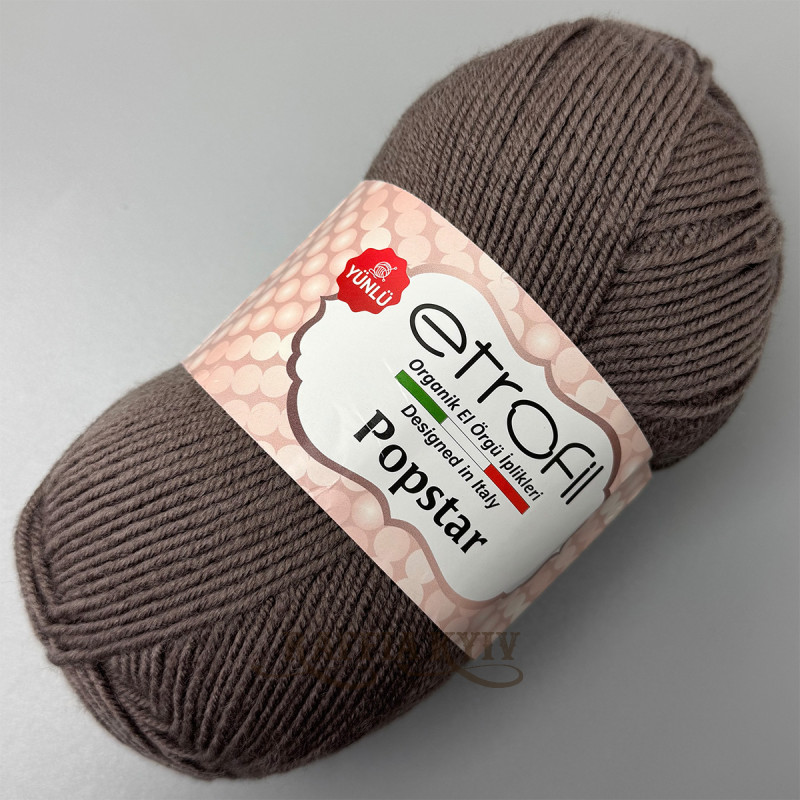 Etrofil Popstar Yarn for Knitting & Crochet — color Taupe