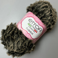 Коричневий меланж пряжа Rabbit, 100 г