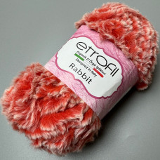 Grapefruit melange fur yarn Etrofil Rabbit, 100 g