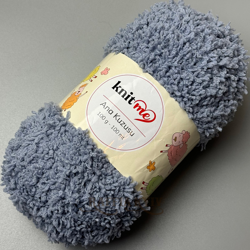 Grey fur yarn Ana kuzusu, 100 g