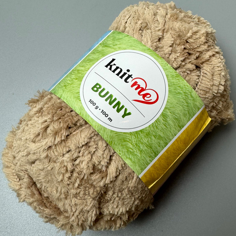 Beige fur yarn Bunny, 100 g