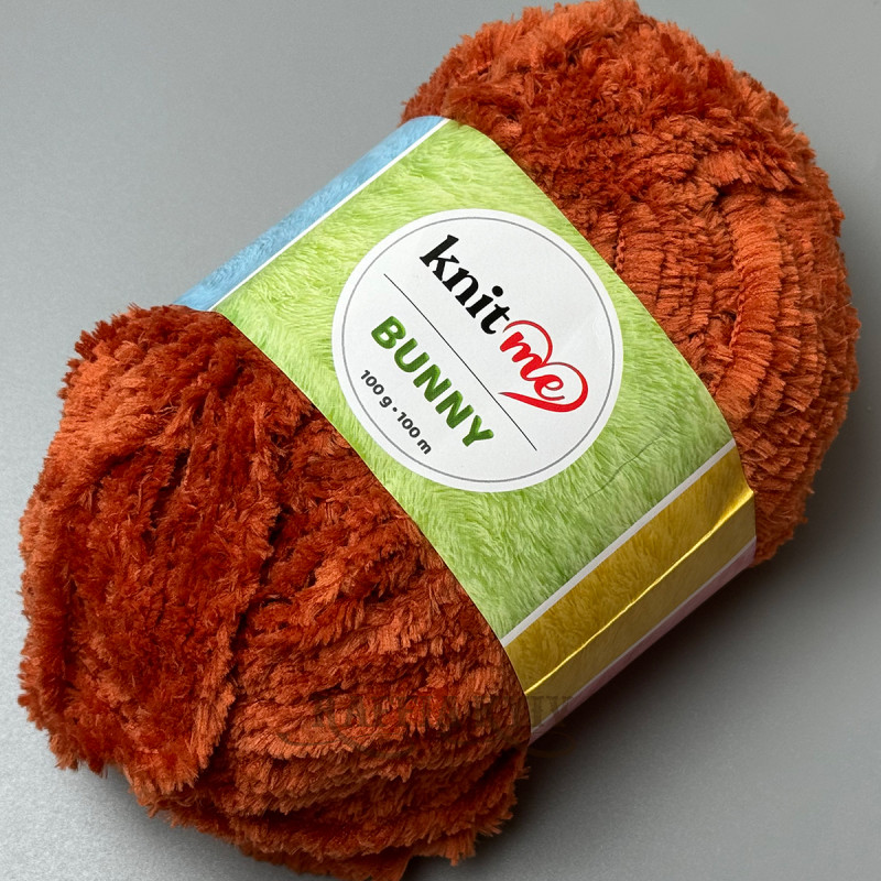 Медная меховая пряжа Bunny, 100 г