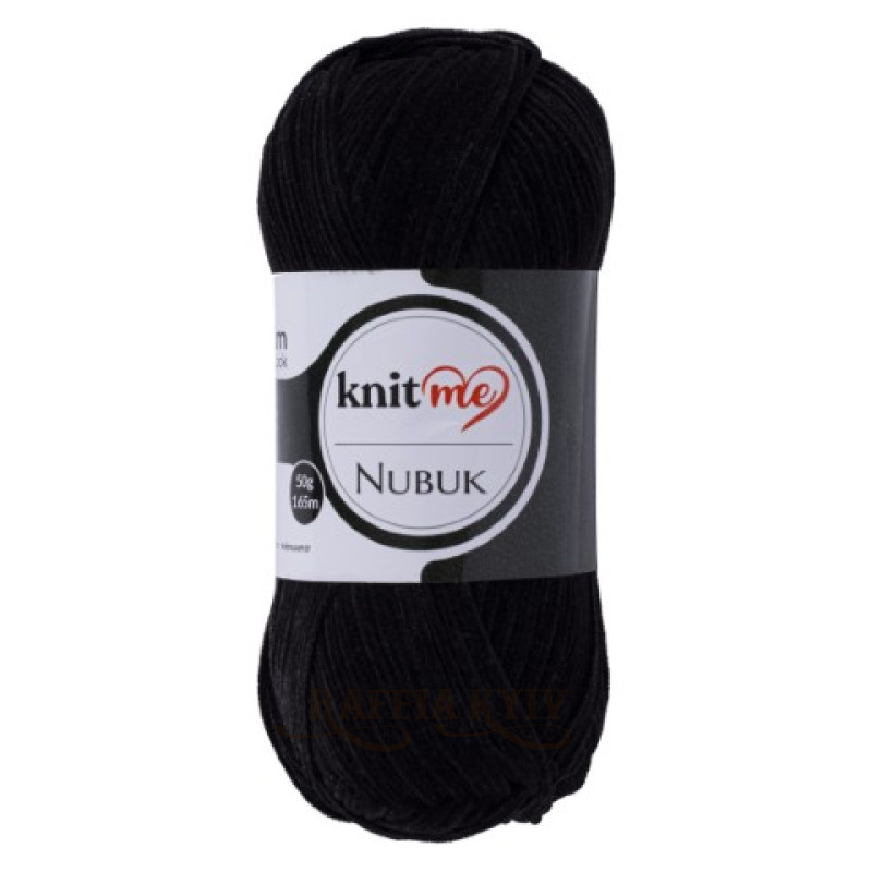 Чорна пряжа Nubuk, 50 г