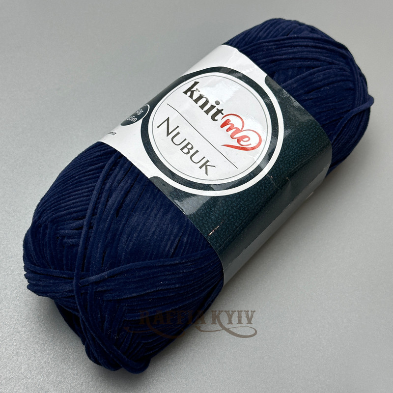 Темно-синя пряжа Nubuk, 50 г