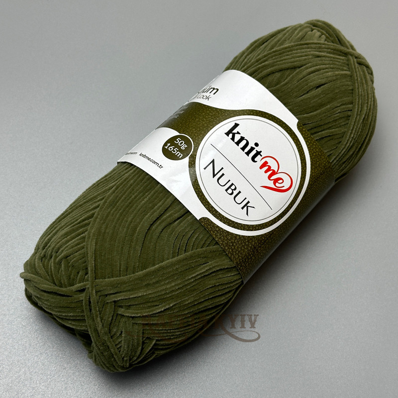 Хакі пряжа Nubuk, 50 г