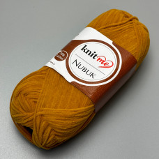 Гірчиця пряжа KnitMe Nubuk, 50 г