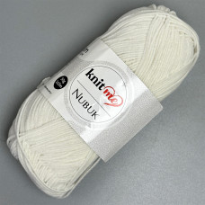 Белая пряжа Nubuk, 50 г